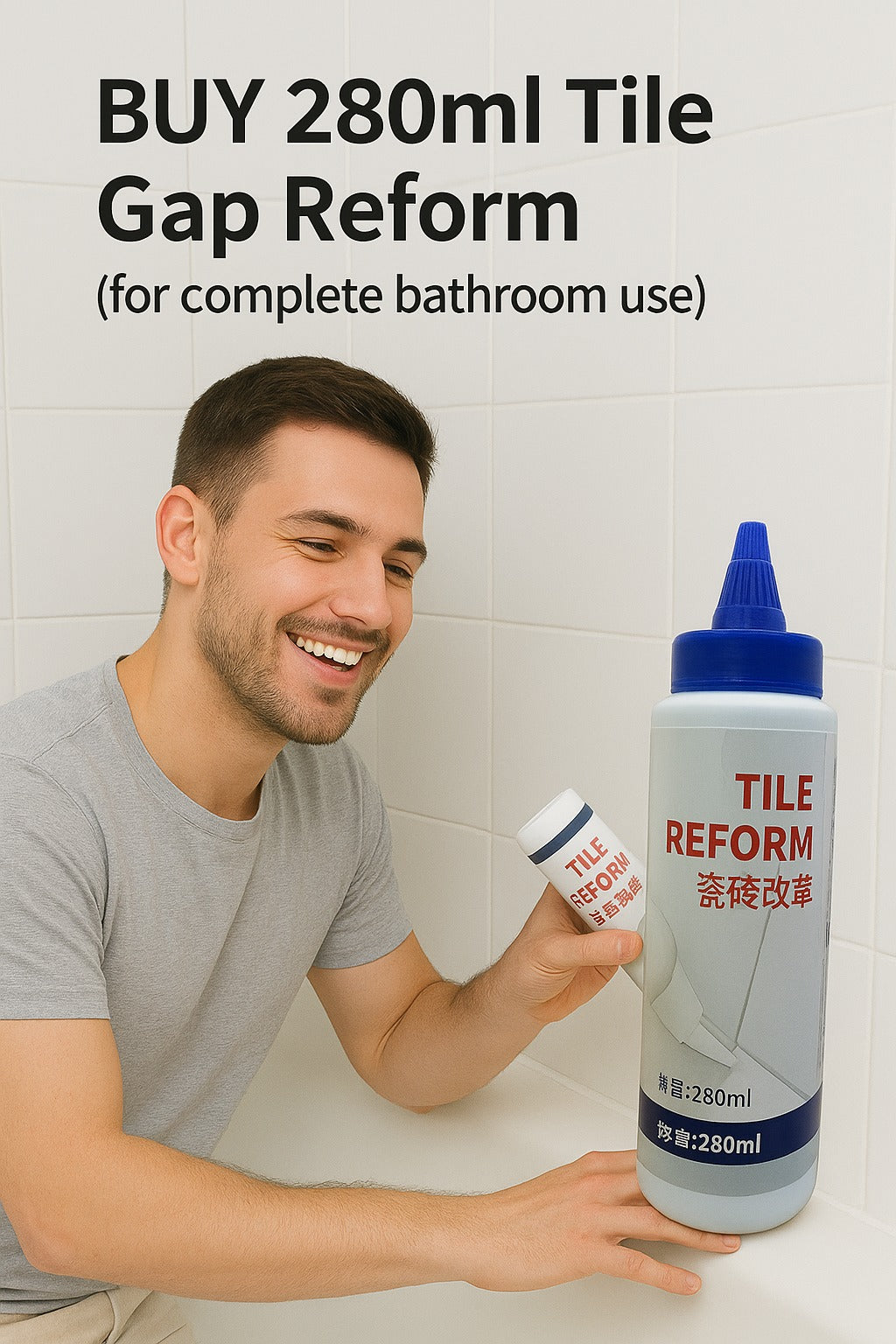 (280ML)Tile Reform Glue Tiles Gap Filler Agent | Waterproof Grout Sealant Adhesive Adhesive