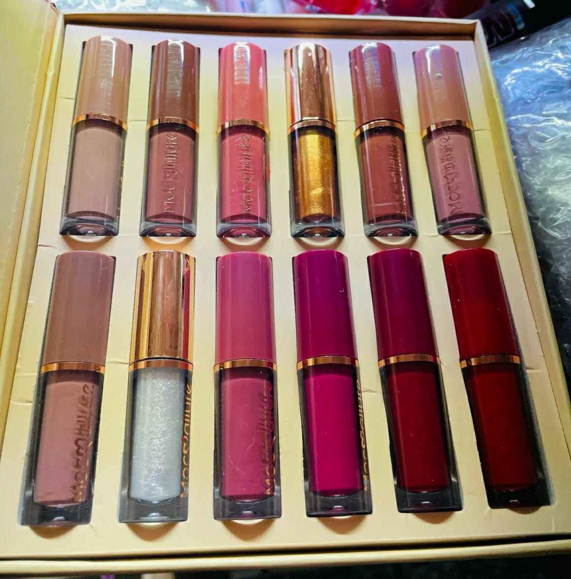 12 Pcs Mocallure Transparent Clear Lip Gloss |