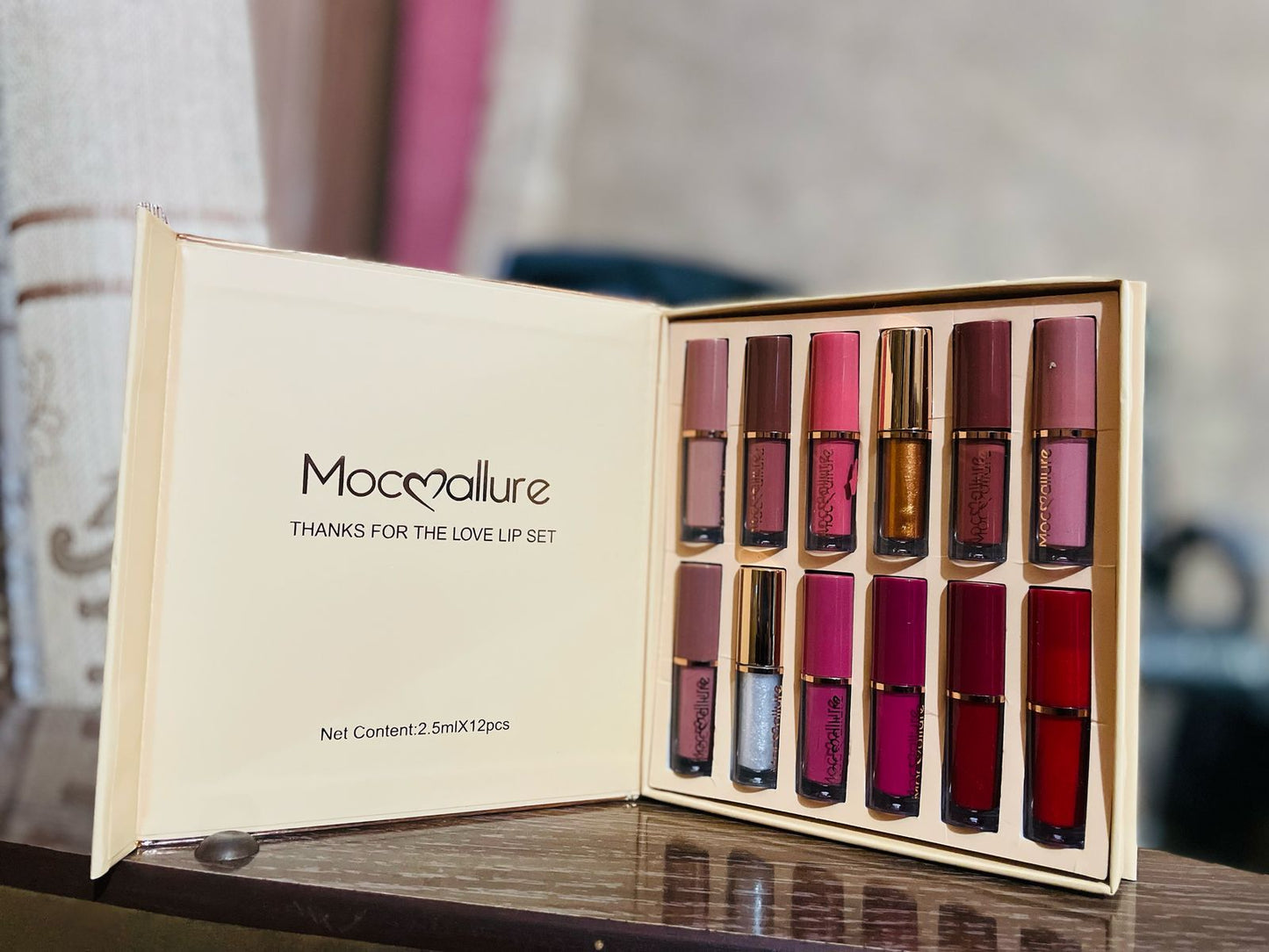 12 Pcs Mocallure Transparent Clear Lip Gloss |