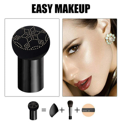 SUNISA Waterproof Mushroom Head Air Cushion Foundation – BB & CC Cream with Moisturizing Liquid Base and Sponge Applicator