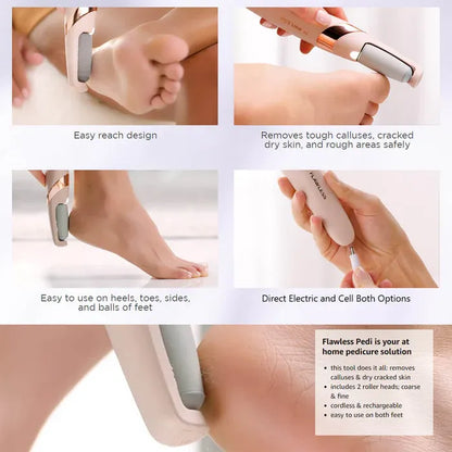 Electric Foot File Grinder – Pedicure Tool for Dead Skin & Callus Removal, Rechargeable Foot Care Machine for Smooth & Soft Feet (Random Color)