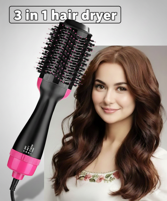 One Step 3 in 1 Hair Dryer and Volumizer / Hot Air Brush - Comb For Drying, Straightening, and Curling