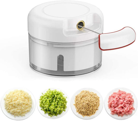 Mini Food Chopper Powerful Meat Grinder Hand-power