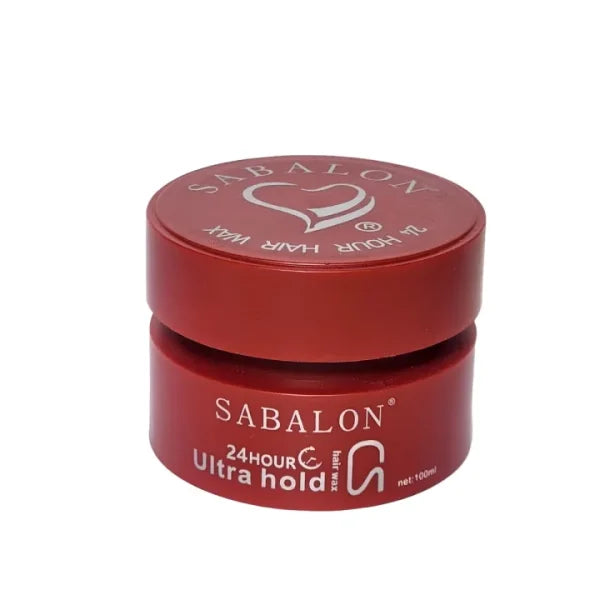 Sabalon Hair Wax 24 Hour Professional Styling System , Hair Styling Wax For Ultra Hold Sculpting 100ml Red